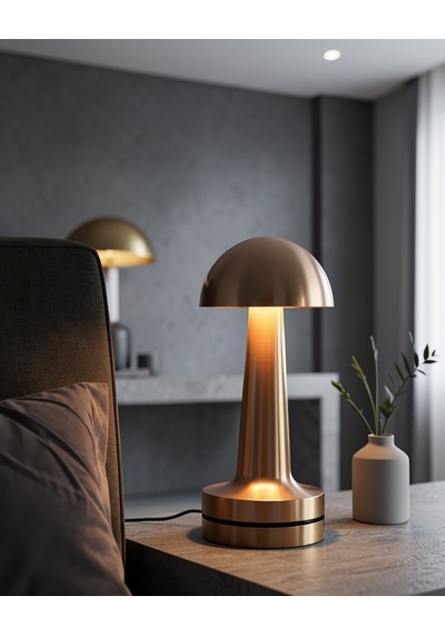 Mantar Formu Dokunmatik Led Gece Lambası Xxuczzzmantargold-1 Çok Renkli