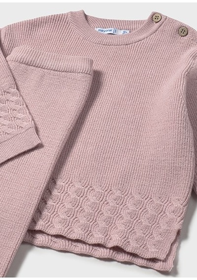 Mayoral Pembe Kız Bebek Triko Takım 2592 Pembe