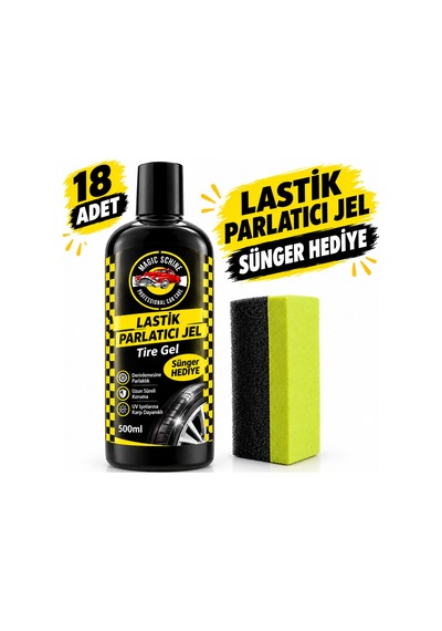 18'li Lastik Parlatıcı Jel- Sünger Hediyeli 500 Ml