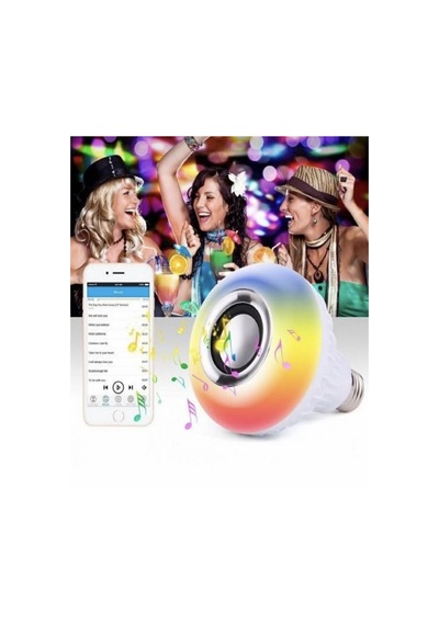 Hazar Led Bluetooth Hoparlörlü Kumandalı Rgb Akıllı Led Ampul Rgb