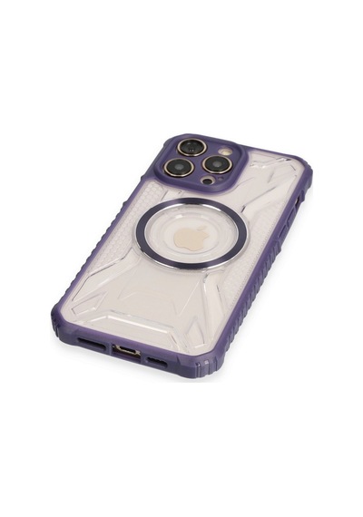 Apple iPhone Uyumlu 12 Pro Max Kılıf Prag Magneticsafe Kapak - Derin Mor Bz8683140585266
