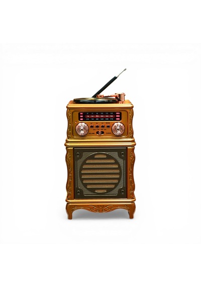 Rt-381 Nostalji Plak Çalar Görünüm Radyo,şık Tasarım Trend Bluetooth Nostaljik Radyo