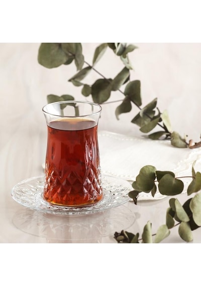 Lav Odin 24 Parça 12 Kişilik Çay Seti Şeffaf