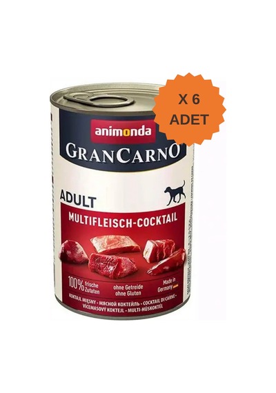 Animonda Grancarno Karışık Etli Yetişkin Köpek Konservesi 400gr X 6 Adet