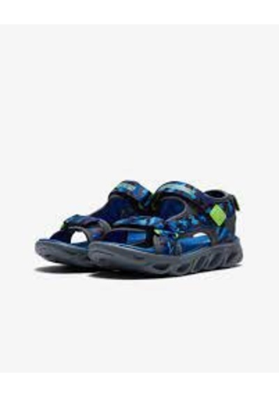 Skechers Hypno - Splash Büyük Erkek Çocuk Mavi Işıklı Sandalet 400077L Bllm Mavi