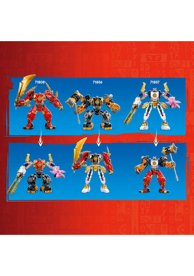 LEGO® NINJAGO Kai’nin Ateş Elementi Robotu 71808 7+ Yaratıcı Oyuncak Yapım Seti - 322 Parça
