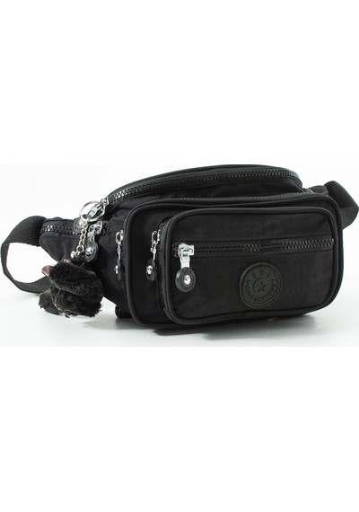 571 Collections Unisex Çok Cepli, Su Geçirmez, Çapraz Askılı Bel Çantası Freebag Siyah Model: 571-7j