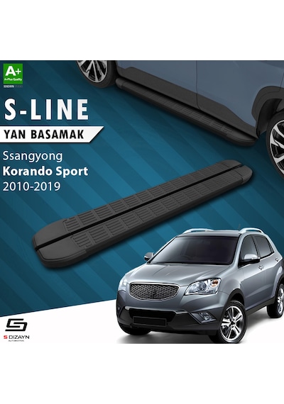 S-dizayn Ssangyong Korando Sport S-line Siyah Yan Basamak 203 Cm 2010-2019 A+ Kalite