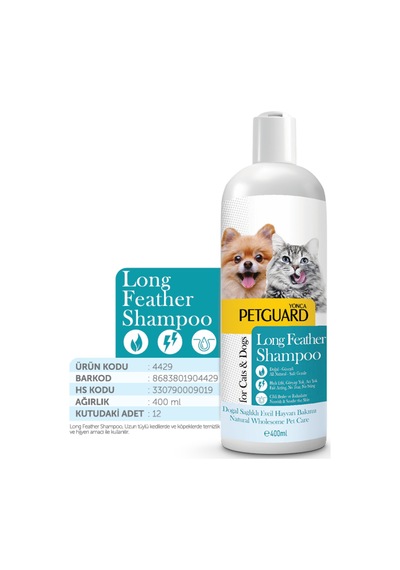Petguard Uzun Tüylü Kedi Köpek Şampuanı 400 Ml