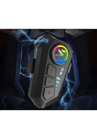Motorsiklet Kask Interkom Kulaklık Rgb Işık Bluetooth 5.3 Bağlantı