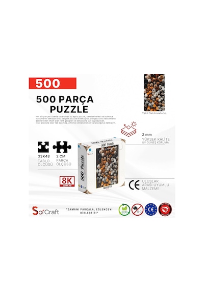 Sanat Temalı Puzzle, 500 Parça Standart