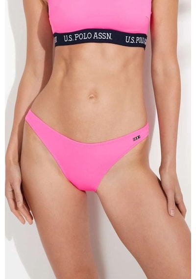 U.S. Polo Assn. Kadın Pembe Ince Kenar Bikini Alt Pembe