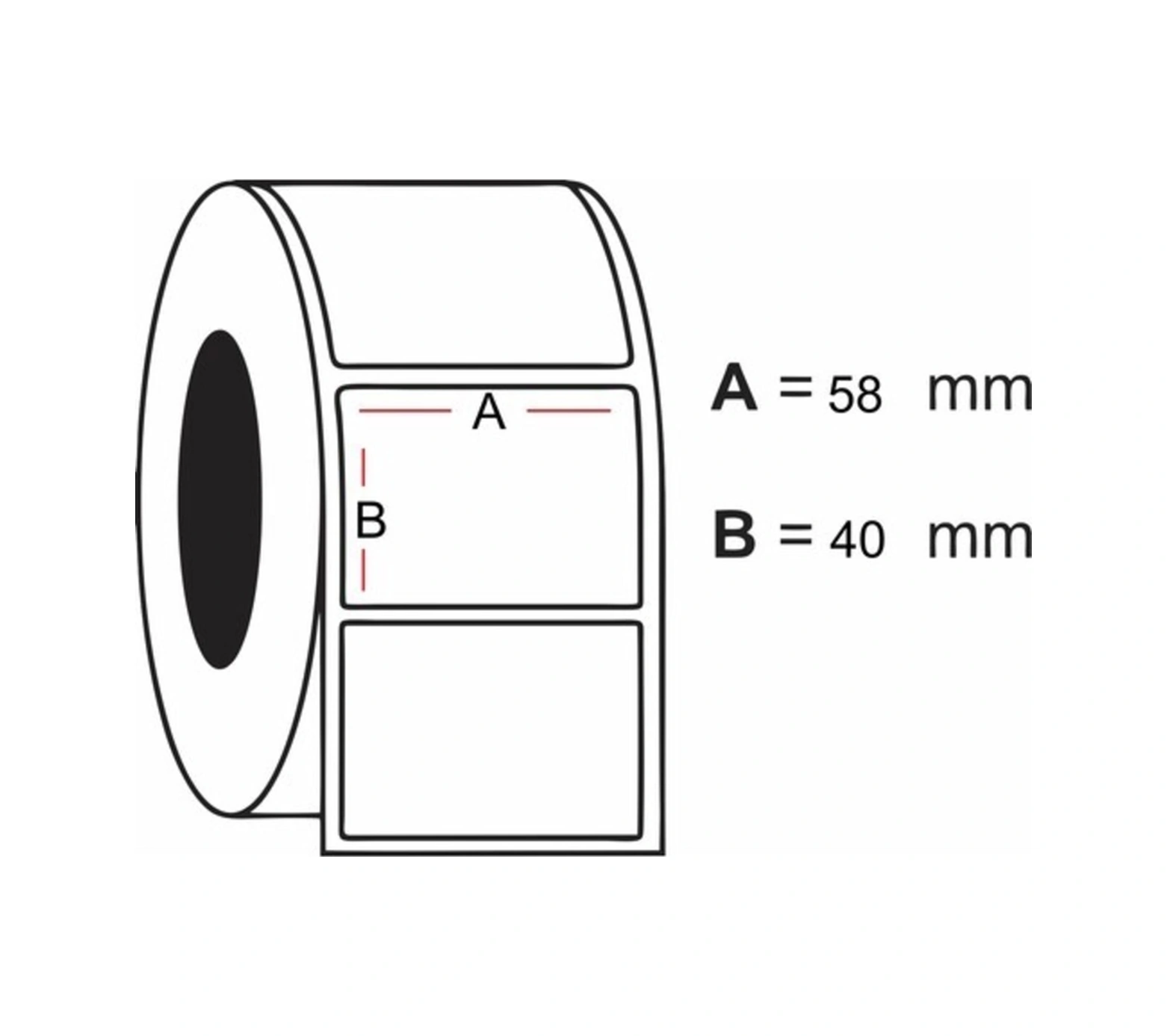 Pia Etiket 40 X 58 Mm 5.000 Adet Terazi Etiketi 500 Sarımlı 10 Rulo Diğer