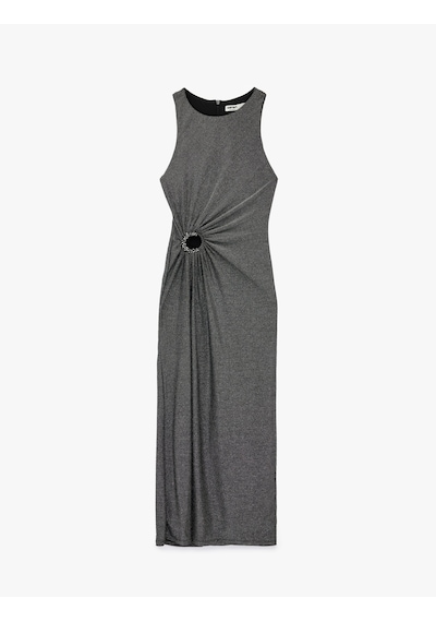 Koton Kolsuz Bisiklet Yaka Slim Fit Taş Detaylı Simli Midi Slip Elbise Siyah 6sak80066fk Siyah Koton Kolsuz Bisiklet Yaka Slim Fit Taş Detaylı Simli Midi Slip Elbise Siyah 6sak80066fk Siyah