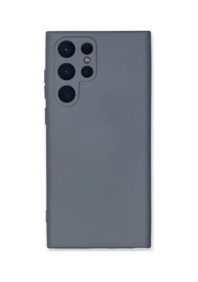 Samsung Uyumlu Galaxy S24 Ultra Uyumlu Kılıf Nano İçi Kadife Silikon - Gri