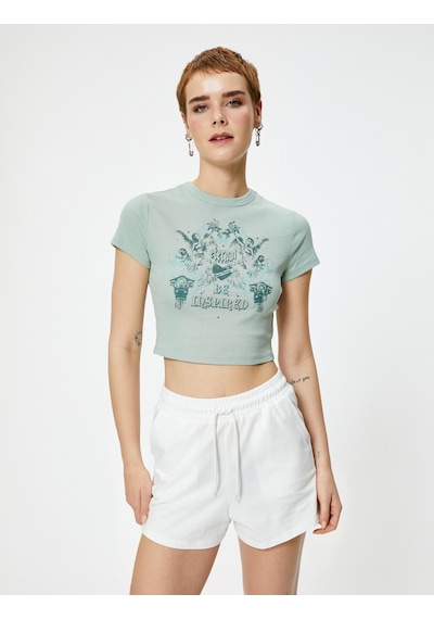 Koton Baskılı Crop Tişört Kısa Kollu Bisiklet Yaka Pamuklu Mınt 4sal10644ık 4SAL10644IKMNT Mint Yeşili Koton Baskılı Crop Tişört Kısa Kollu Bisiklet Yaka Pamuklu Mınt 4sal10644ık 4SAL10644IKMNT Mint Yeşili