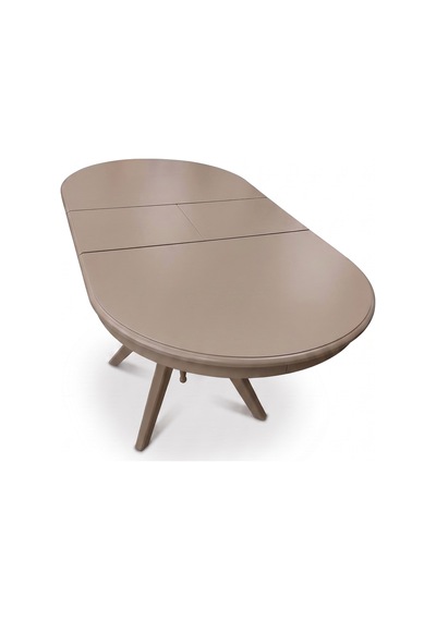 Vintera Açılır Oval Ahşap Mutfak Masası 80x120 Kapuçino