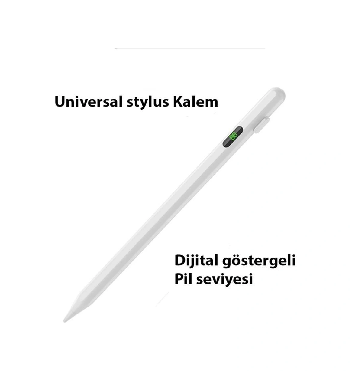 Dijital Göstergeli Universal Kapasitif Stylus Windows Android Apple Uyumlu iOS Tablet Dokunmatik Kalem