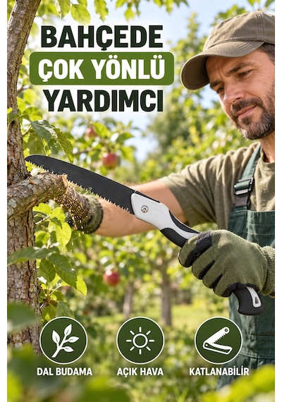 53 Cm Katlanır Budama Testeresi Pelikan El Testeresi Bahçe Dal Ve Ahşap Kesimi Ergonomik Saplı Büyük