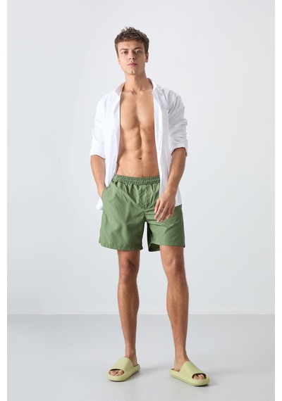 Tommylife Standart Fit Basic 2li Paket Haki-oranj Erkek Deniz Şortu - 81237 Haki-oranj