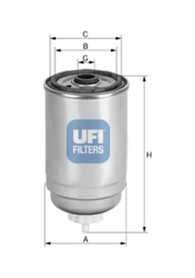 Ufı 24.401.00 Mazot Filtresi Transit Turbo T12 T15 2.5 Td 97 01 Ff5483