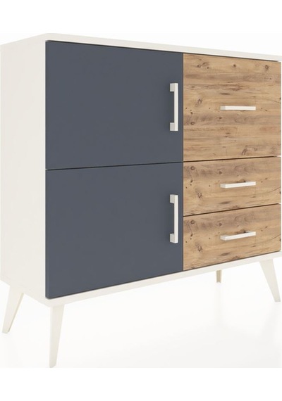 Arges Şifonyer Tek Raflı 3 Çekmeceli 2 Kapaklı 88x30x80 Aytaşı-antrasit/çam Antrasit/çam Arges Şifonyer Tek Raflı 3 Çekmeceli 2 Kapaklı 88x30x80 Aytaşı-antrasit/çam Antrasit/çam