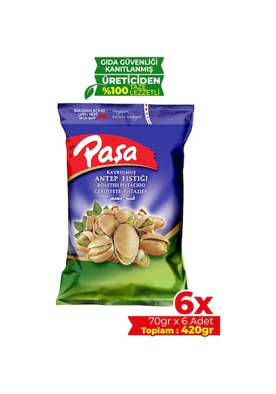 Paşa Kuruyemiş Antep Fıstığı 6 x 70 G