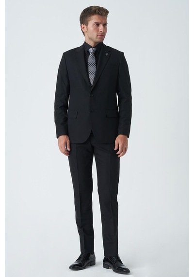 White Stone Cardiff T2454 Slim Fit 6 Drop Düz Takım Elbise Siyah-siyah Siyah White Stone Cardiff T2454 Slim Fit 6 Drop Düz Takım Elbise Siyah-siyah Siyah
