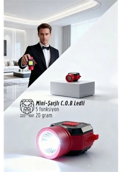 Ultra-pro 5 Fonksiyonlu 600 Lümen Usb-c Şarjlı Mini Led El Feneri & Kamp Lambası 722876 Diğer 31846224