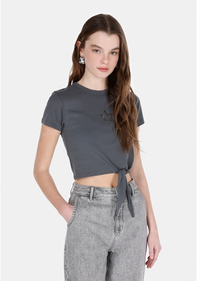 Colin's Colins Slim Fit Kadın Antrasit Kısa Kol Tişört Cl1073539 Cl1073539 Q1.v2 Ant Antrasit Colin's Colins Slim Fit Kadın Antrasit Kısa Kol Tişört Cl1073539 Cl1073539 Q1.v2 Ant Antrasit