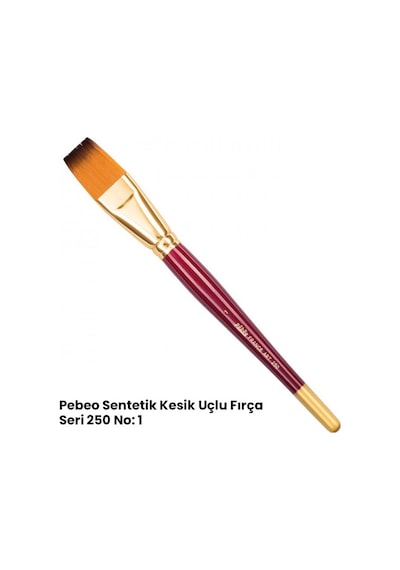 Pebeo 250 Seri Sentetik Düz Kesik Uçlu Fırça No 1