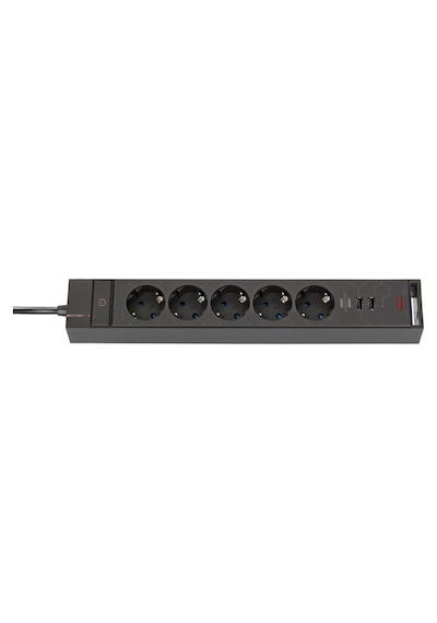 Brennenstuhl Oyuncu Serisi 5 Renk Led Aydınlatmalı Ve Renk Değiştirme Modlu 2 Usb Li 5 Soketli 1.5 Metre Priz
