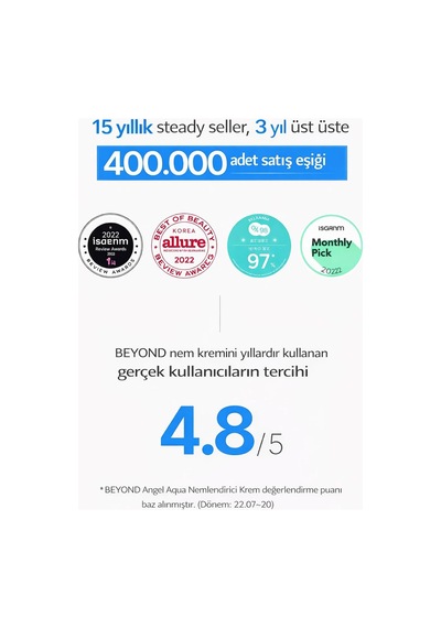 Angel Aqua Moisture Cream Nemlendirici Krem Hyaluronik Asit Panthenol Cica 150 Ml