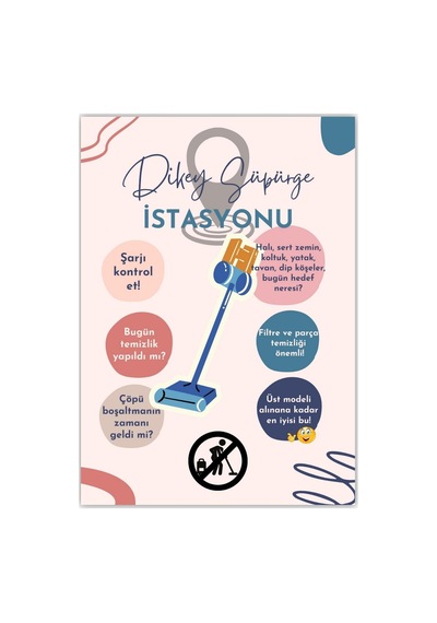 Kablosuz Dikey Süpürge Alan Yer İşareti Levhası, Şarjlı Dikey Süpürge İstasyon Bildirim Pano Tablosu