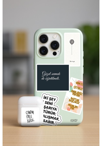 Motto Telefon Laptop Bullet Journal Yapışkanlı Folyo Sticker Paketi 20 Adet Çok Renkli