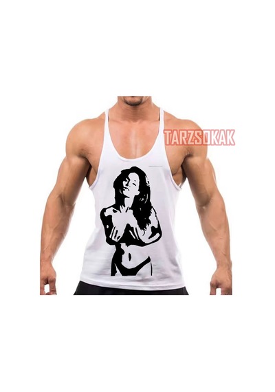 Tarzsokak Gym Tank Top Fitness Sporcu Atleti Gym5 Beyaz