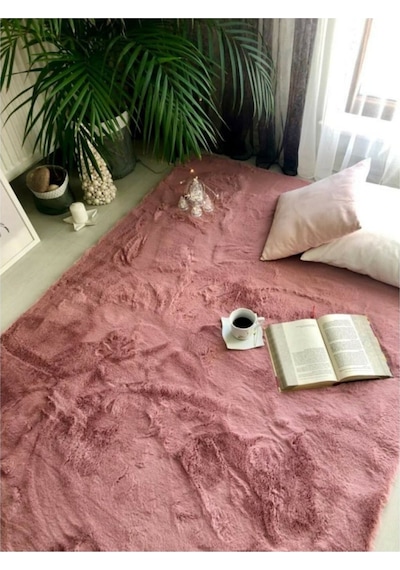 Peluş Halı Soft Krem Gülkurusu
