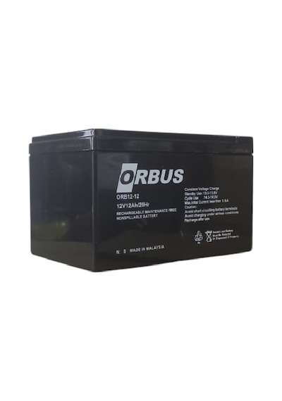 Orbus 4'lü Paket 12volt 12 Amper Agm Akü Ebatlar: 150x97x95mm