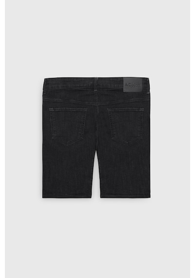 Ac&Co / Altınyıldız Classics Erkek Sıyah Slim Fit Dar Kesim Pamuklu Esnek Denim Şort