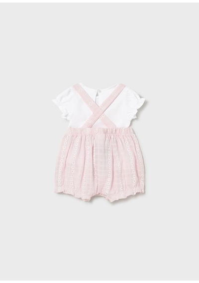 Mayoral Yenidoğan Kız Bebek Tulum Ve Tshirt Set Pembe