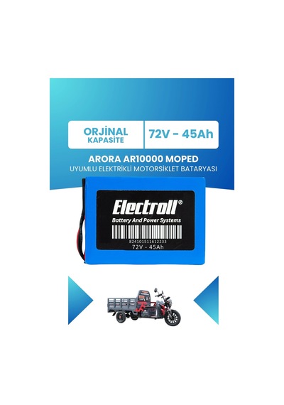 Arora Ar10000 Moped Uyumlu Batarya Lifepo4 72v 45ah
