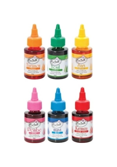 Sıvı Gıda Boyası Sarı Pembe Kırmızı Turuncu Yeşil Mavi 60 Gr