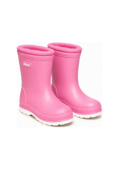 Vicco Mellow Kürklü Pvc Su Çizmesi Yağmur Botu Ortopedik Çocuk Bot Pembe