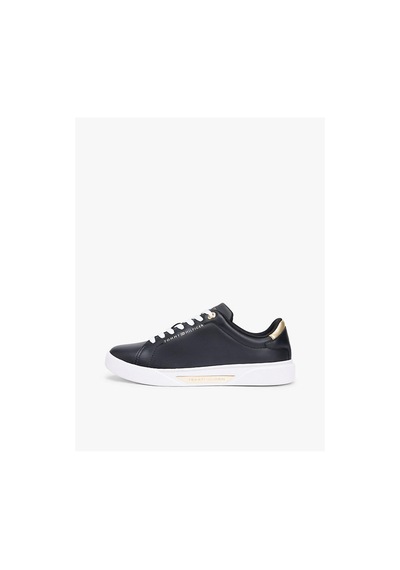 Tommy Hilfiger Leather Patent Kadın Platform Topuklu Sneaker-12040 Siyah