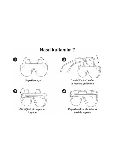 Mavi Silikon Gözlük Kılıfı Katlanabilir İnce Taşınabilir Güneş Gözlüğü Koruyucu Kılıf