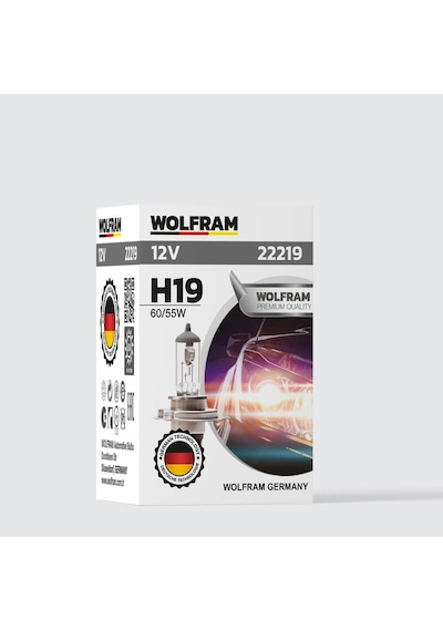 H19 Ampül Gümüş Kafa Yeni Nesil Pu43t-3 12v 60/55w - Wolfram 22219
