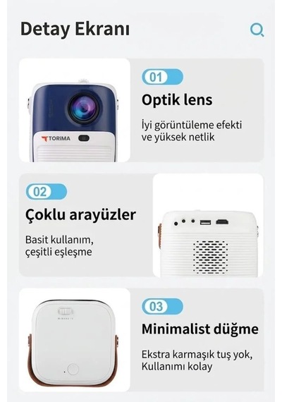 Özel Seri Medya Teknoloji Multimedya Projeksiyon Cihazı Taşınabilir Ev Sineması T11 4k 1080p