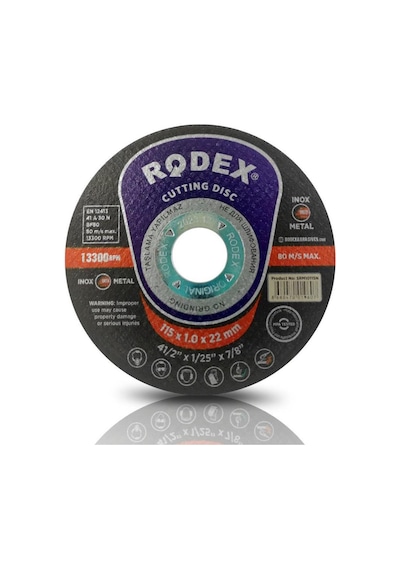 Rodex İnox Metal Kesici Taş Disk 115 x 1 Mm