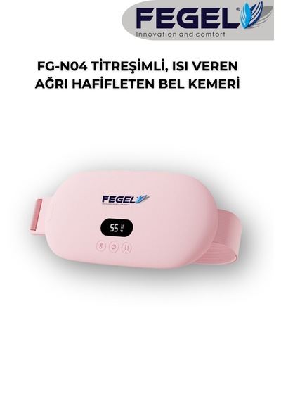 FG-N04 Akıllı Isıtmalı ve Titreşimli Bel - Karın Masaj Kemeri - Pembe