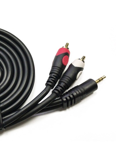 10 Metre 3.5mm Aux Stereo To 2 Rca Tos Ses Kulaklık Kablo - Lüx